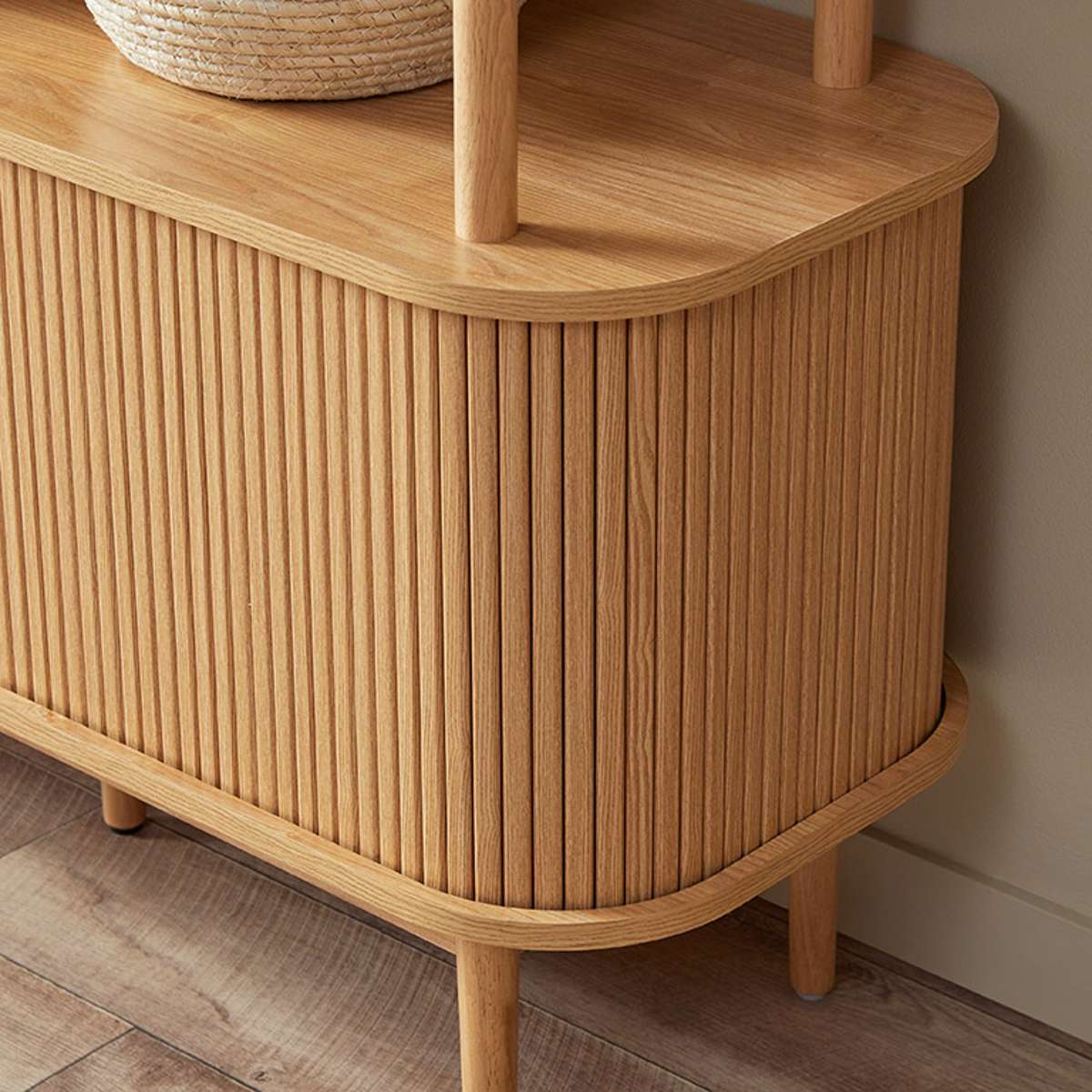 Maeve Shelf With Storage - Natural - Mocka New Zealand