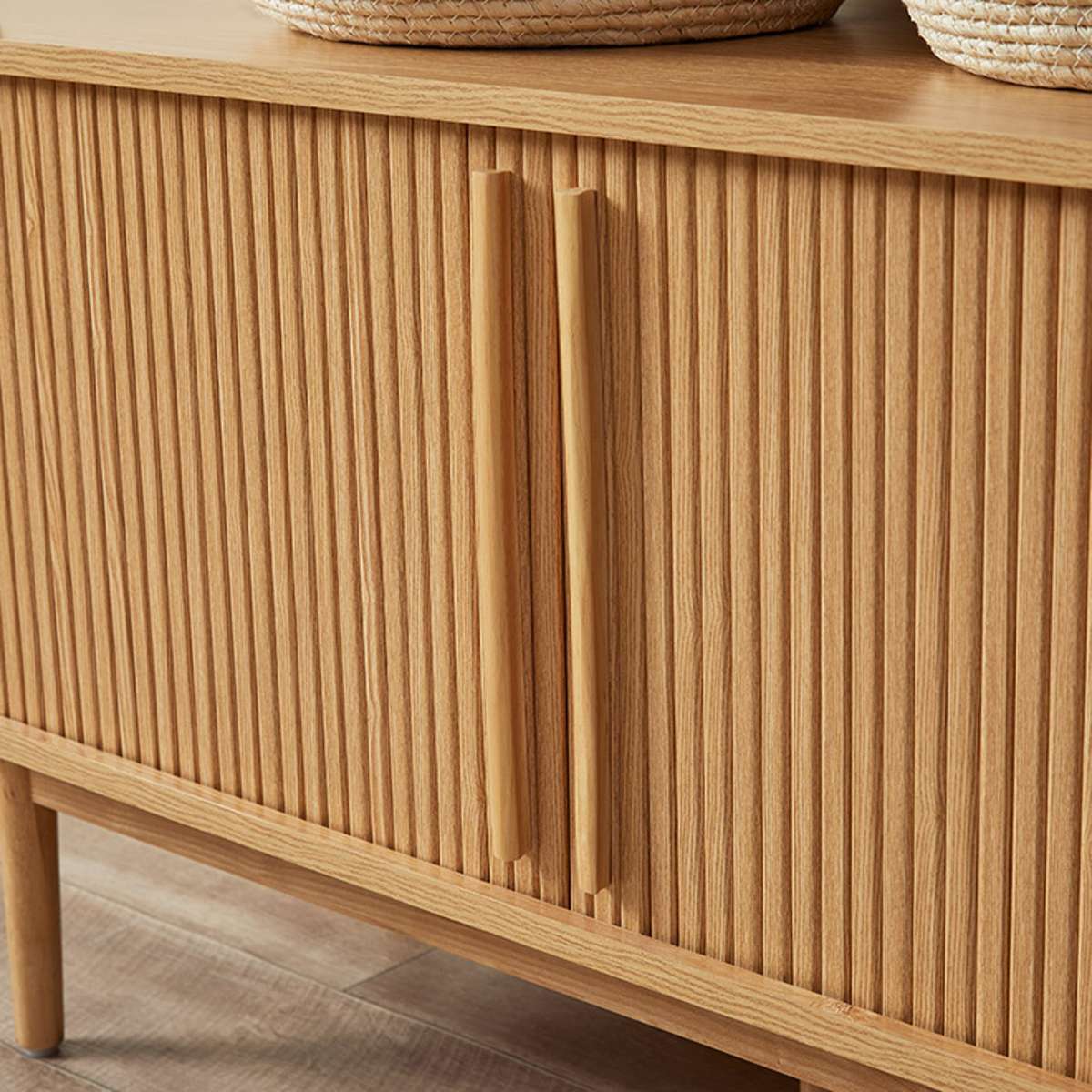 Maeve Shelf With Storage - Natural - Mocka New Zealand