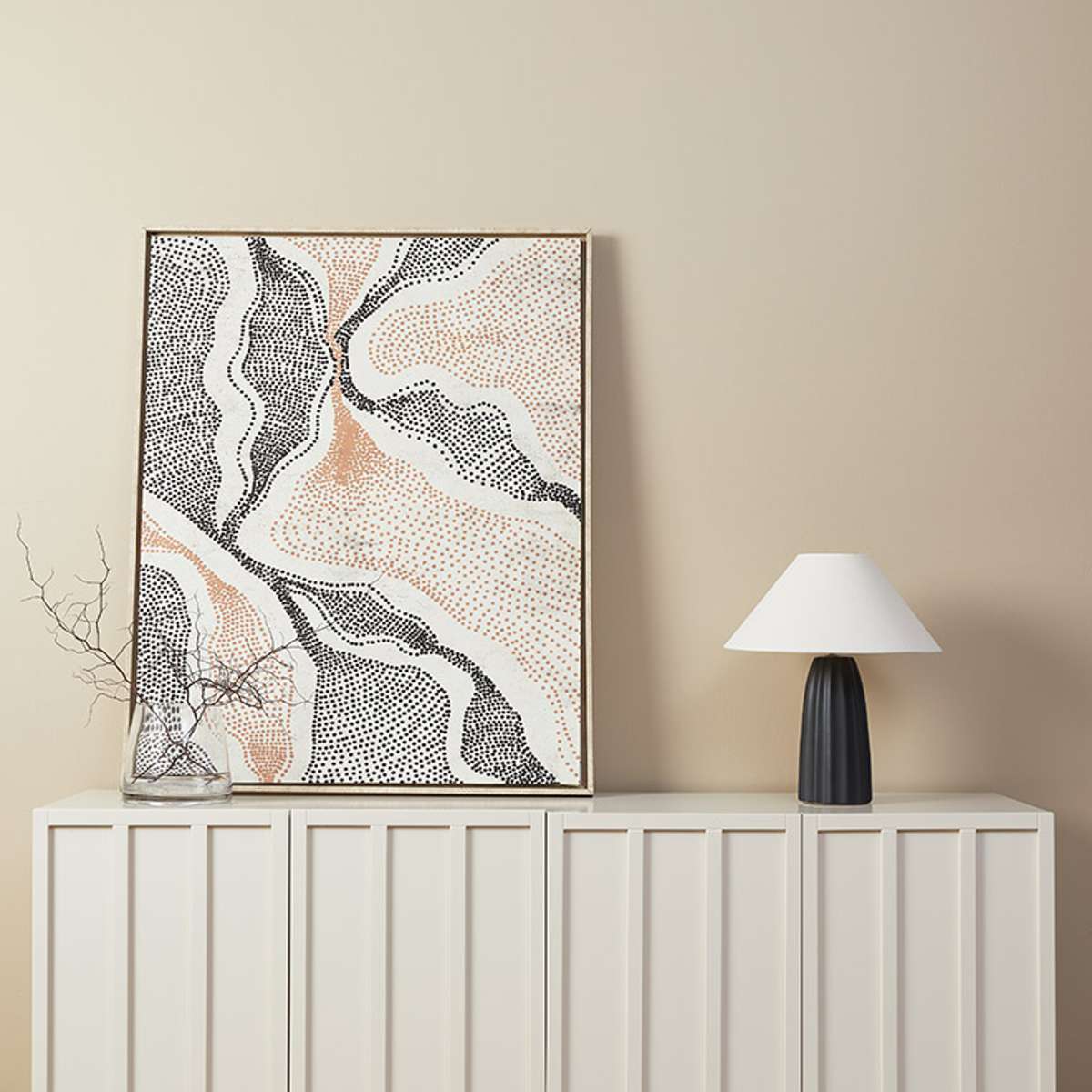 Emery Panel Buffet - Beige - Mocka New Zealand