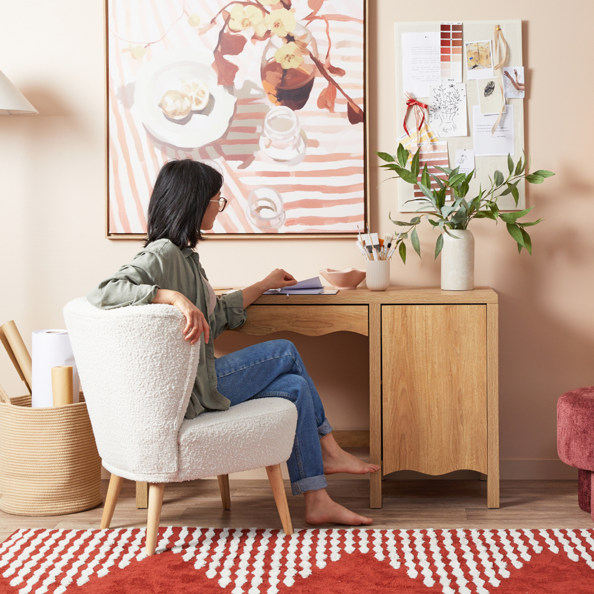 Malena Desk - Natural - Mocka New Zealand