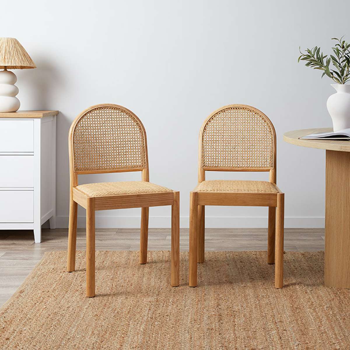 Mateo Dining Chair - Natural Set of Six Bundle - Mocka New Zealand