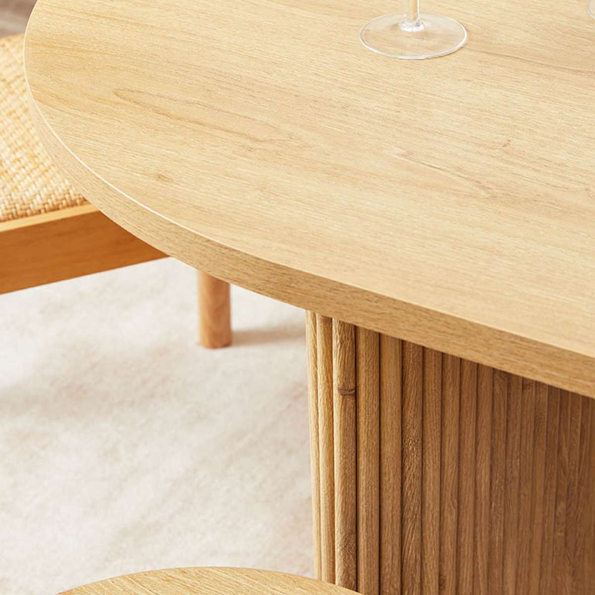 Amara Six Seater Dining Table - Natural - Mocka New Zealand