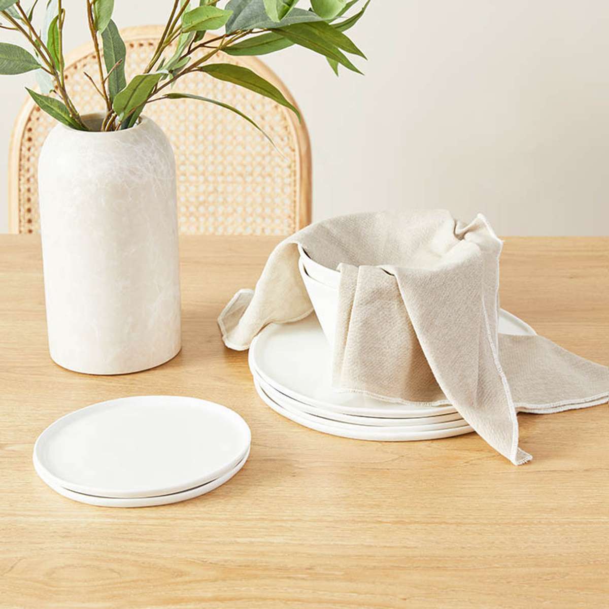 Amara Six Seater Dining Table - Natural - Mocka New Zealand