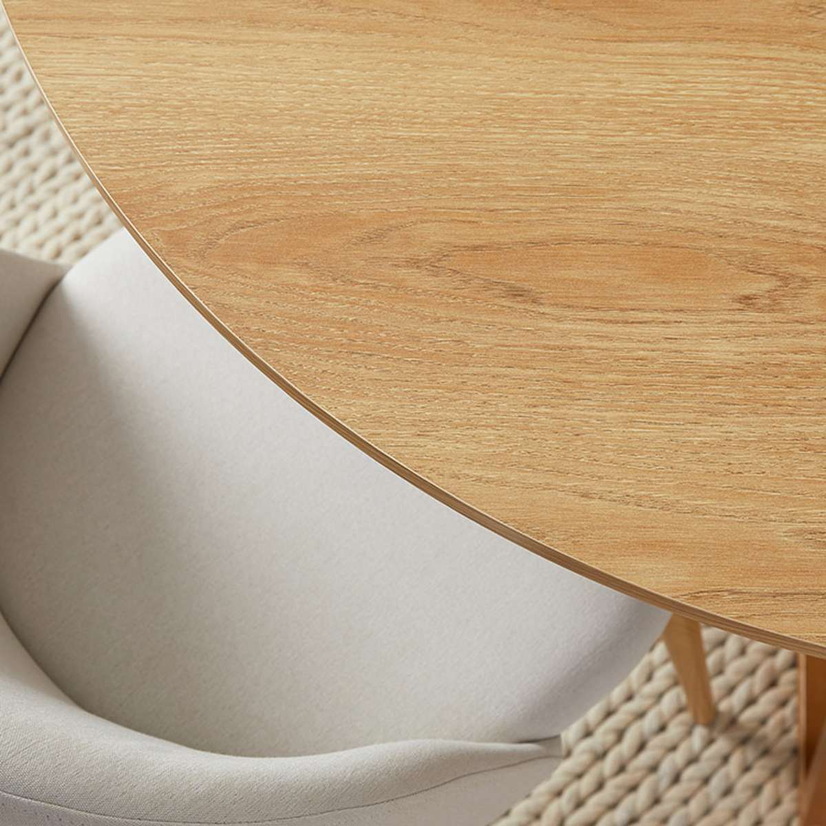 Kyoto Round Four Seater Dining Table - Natural - Mocka New Zealand