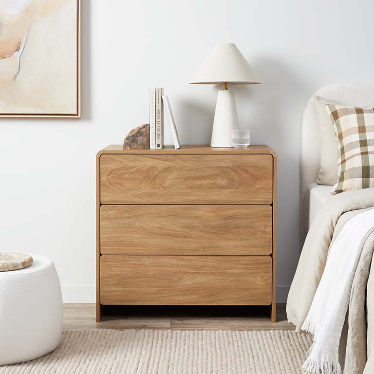 Owen Three Drawer - Walnut - Mocka New Zealand