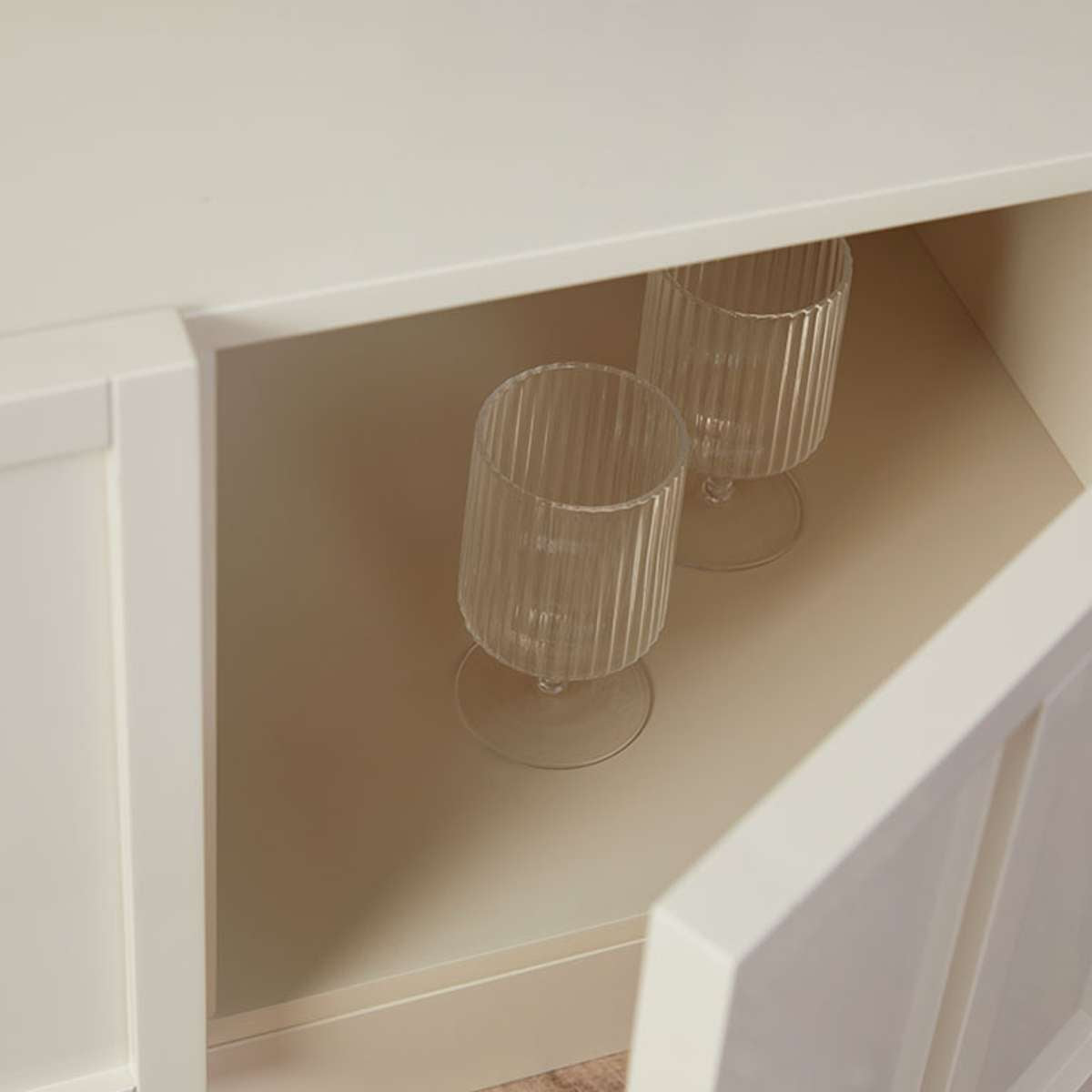 Emery Panel Entertainment Unit - Beige - Mocka New Zealand