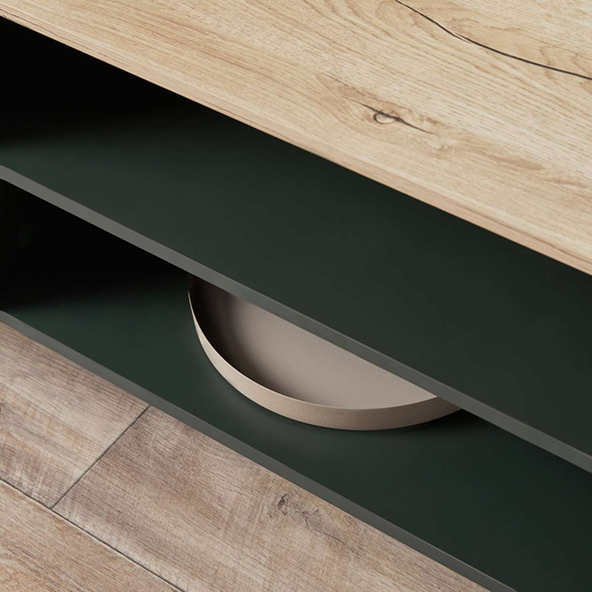 Murphy Entertainment Unit - Green/Natural - Mocka New Zealand