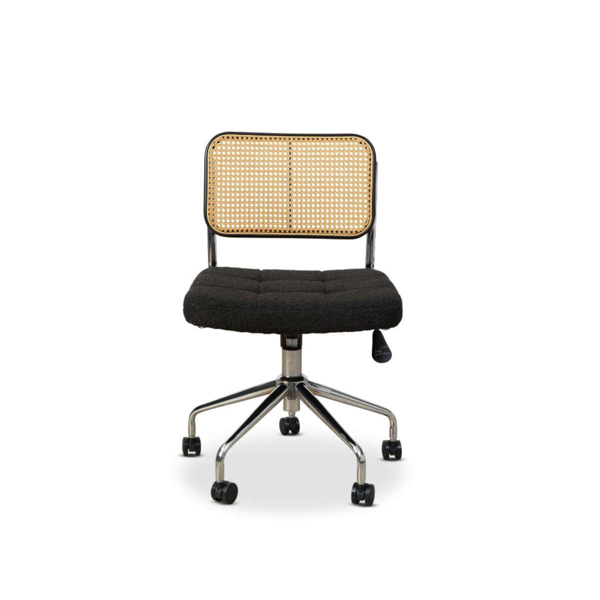 Asher Rattan Office Chair - Black/Natural - Mocka New Zealand