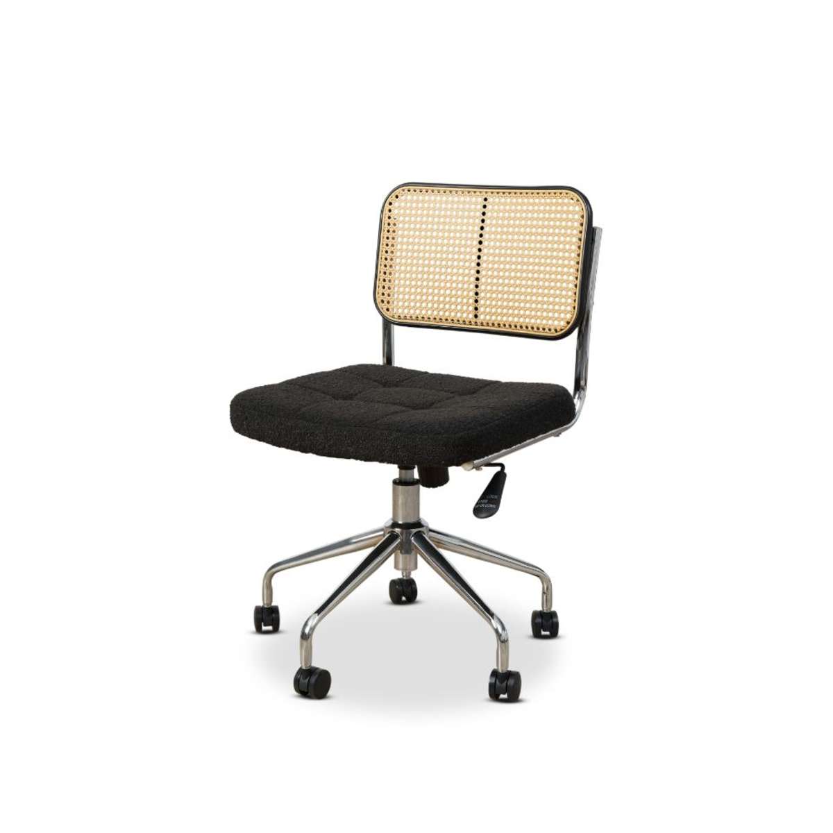 Asher Rattan Office Chair - Black/Natural - Mocka New Zealand