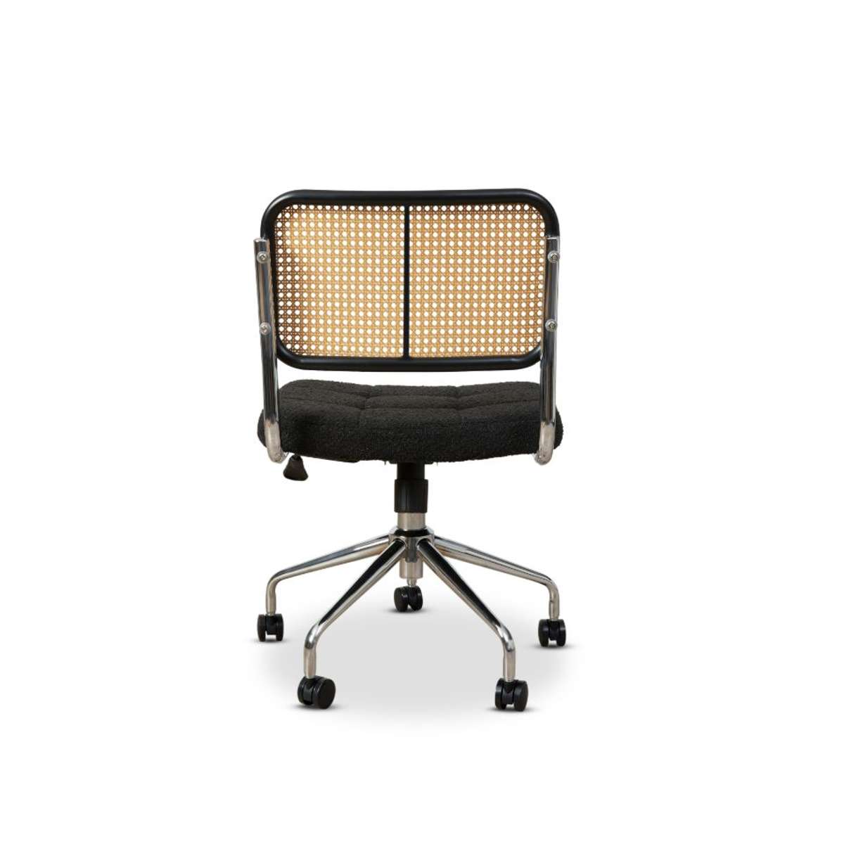 Asher Rattan Office Chair - Black/Natural - Mocka New Zealand
