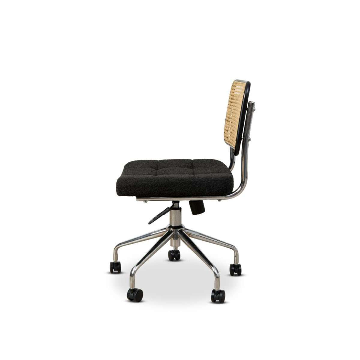 Asher Rattan Office Chair - Black/Natural - Mocka New Zealand