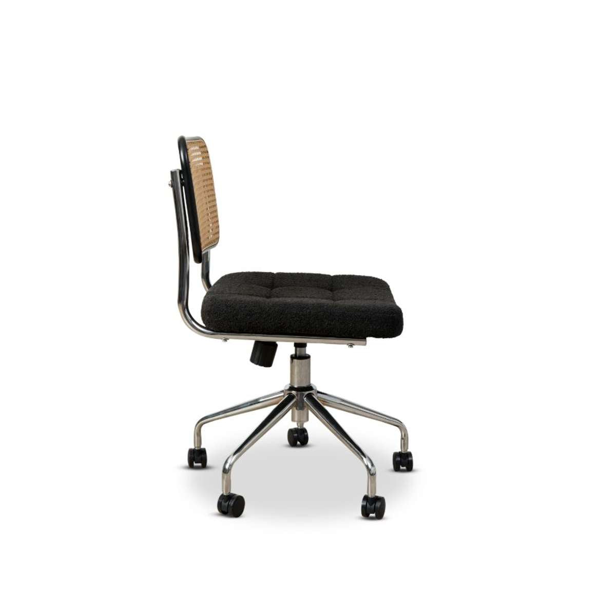 Asher Rattan Office Chair - Black/Natural - Mocka New Zealand