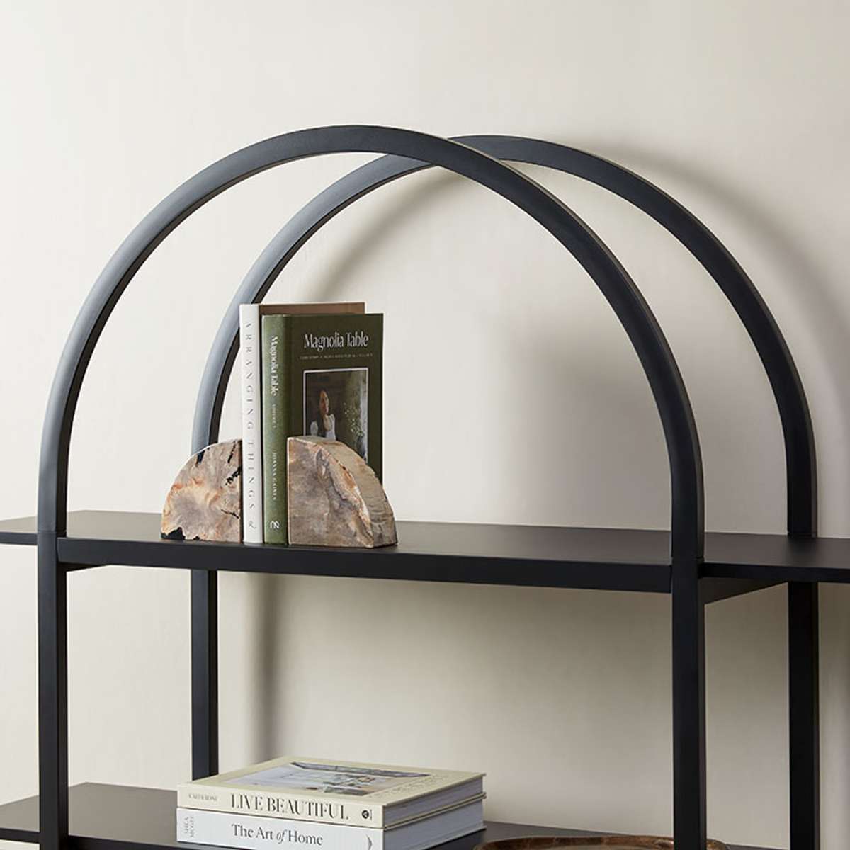 Alfie Arched Shelves - Black - Mocka New Zealand
