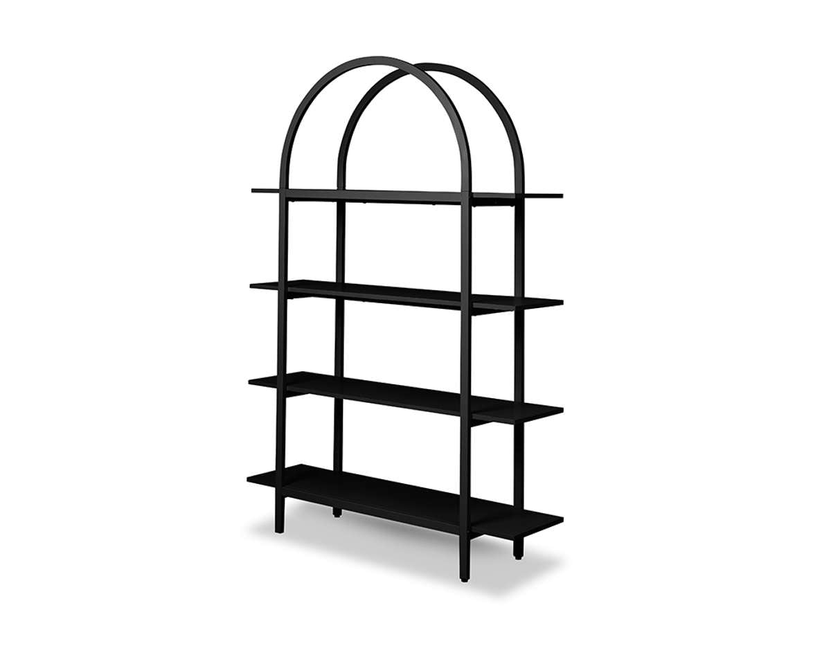 Alfie Arched Shelves - Black - Mocka New Zealand