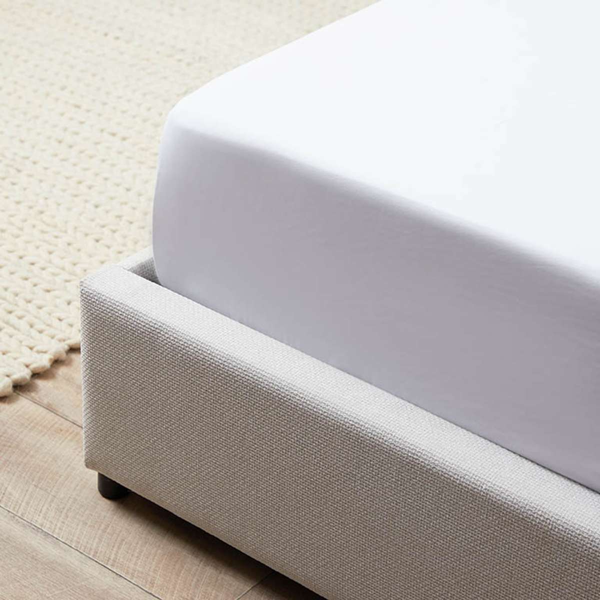 Reeve Cushion Queen Bed - Beige - Mocka New Zealand