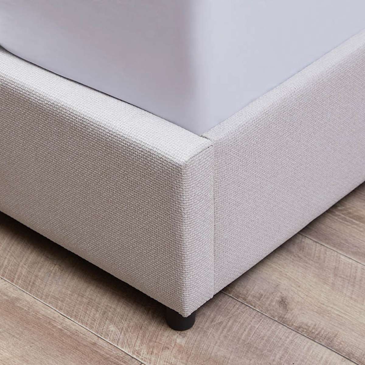 Reeve Cushion Queen Bed - Beige - Mocka New Zealand