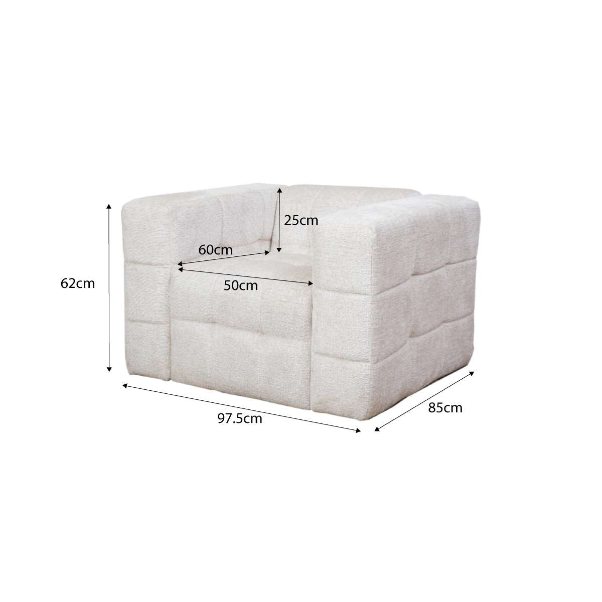 Lenny Armchair - Beige - Mocka New Zealand