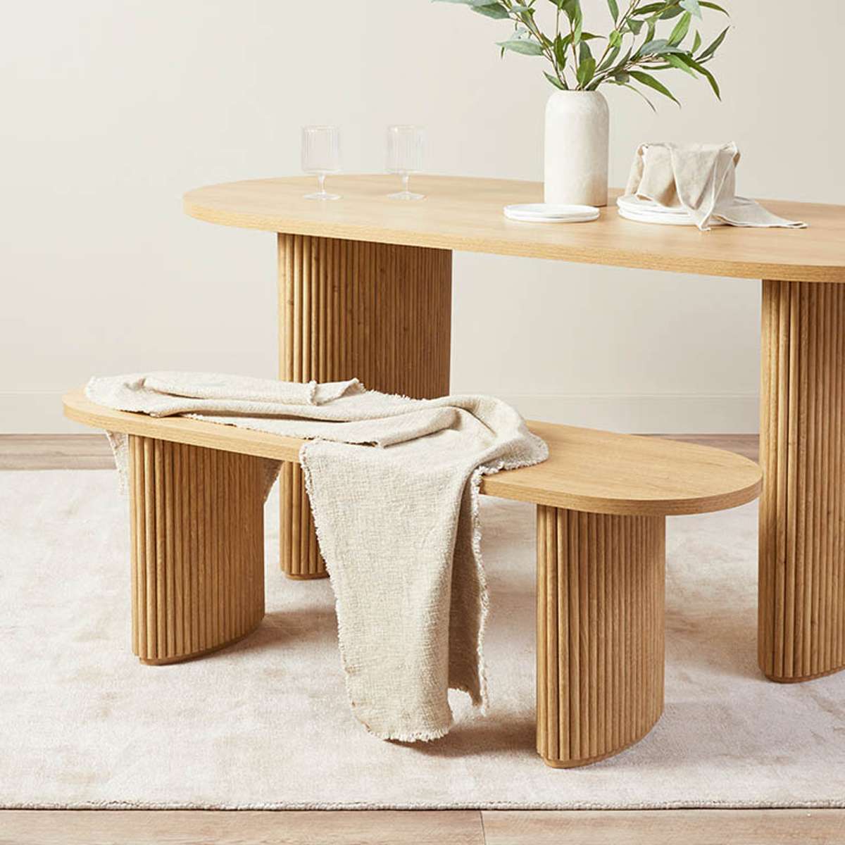 Amara Bench Seat - Natural - Mocka New Zealand