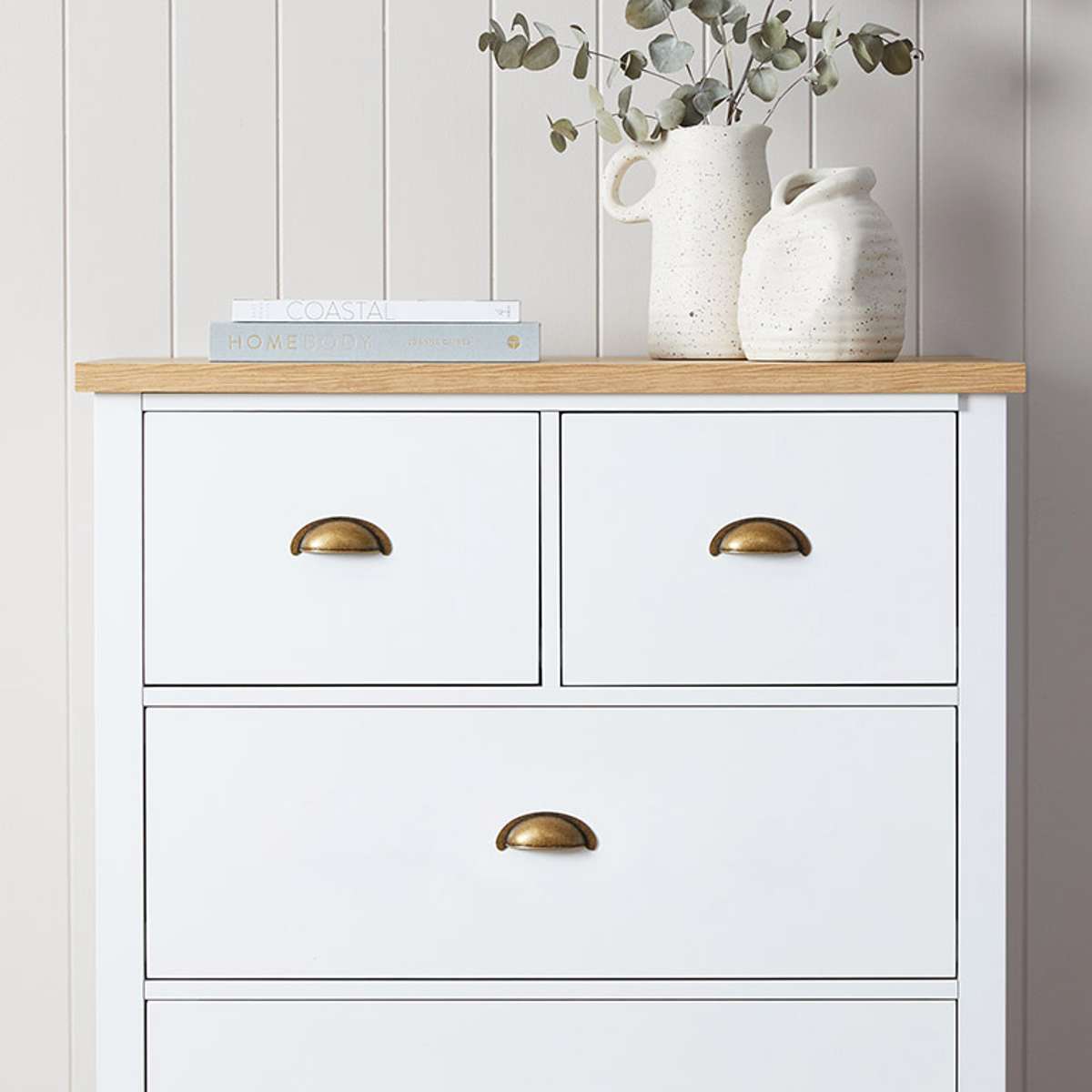 Hastings Tallboy - White/Natural - Mocka New Zealand