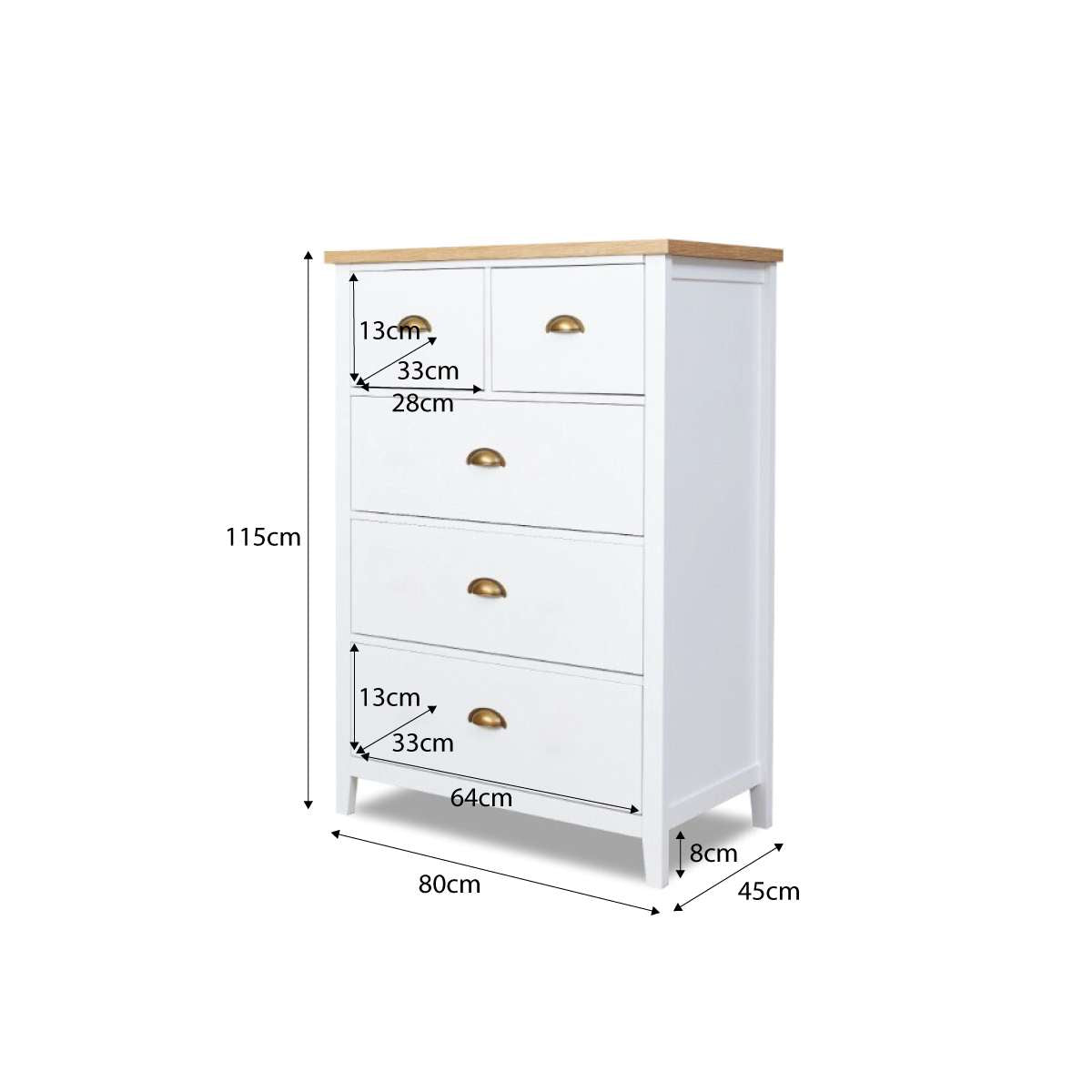 Hastings Tallboy - White/Natural - Mocka New Zealand