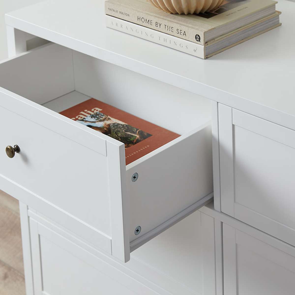 Cove Six Drawer - White - Mocka New Zealand