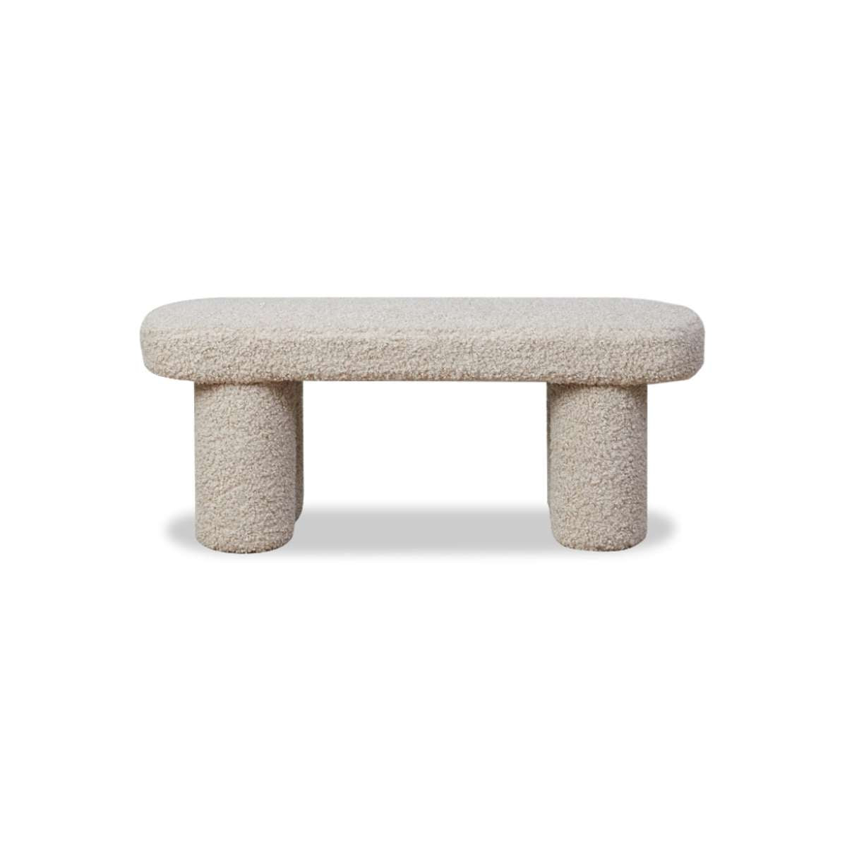 Shea Sherpa Bench Seat - Beige - Mocka New Zealand