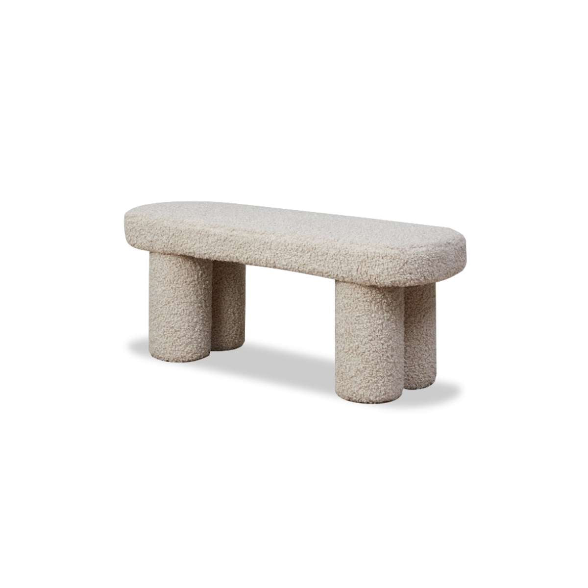 Shea Sherpa Bench Seat - Beige - Mocka New Zealand