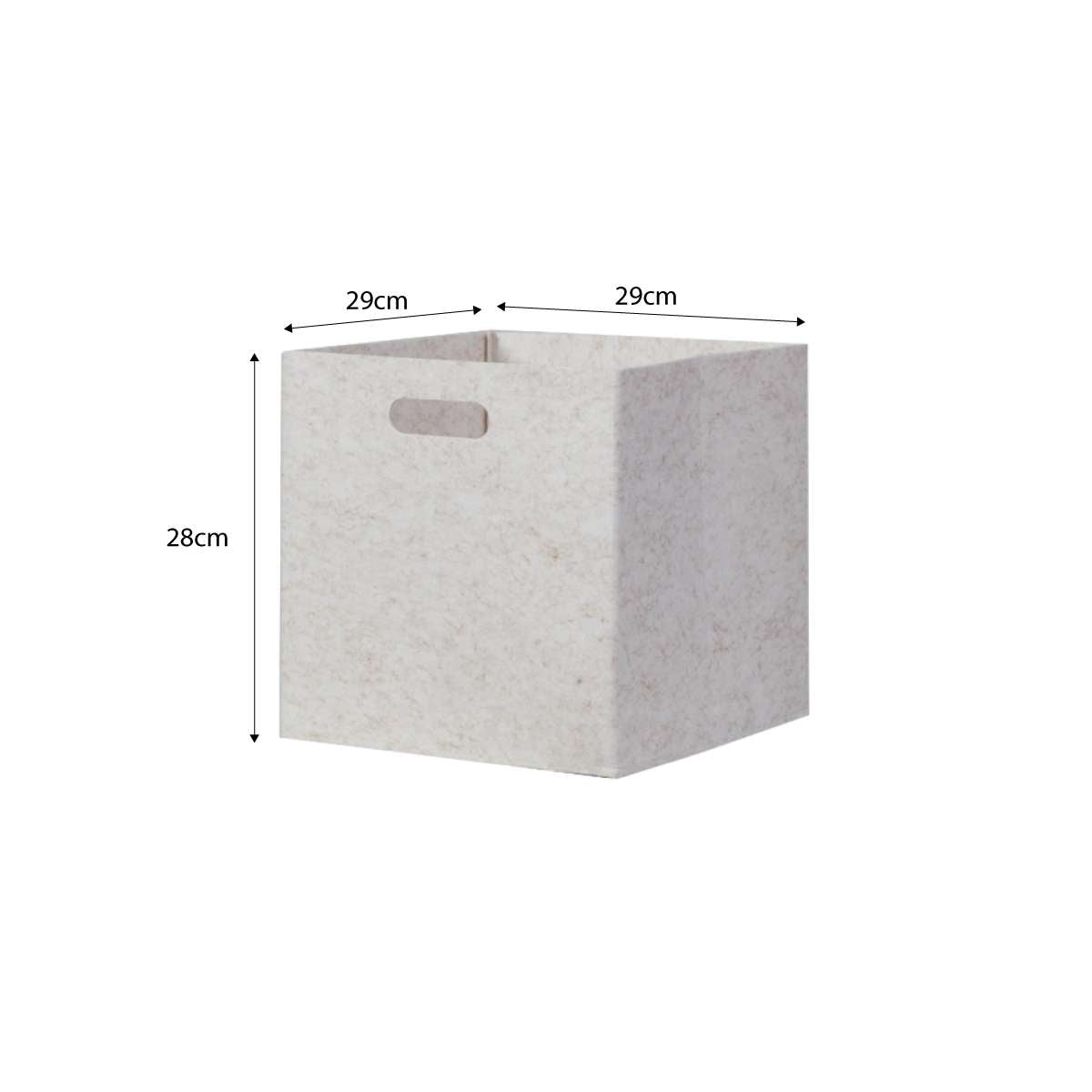 Felt Cube Basket - Biscuit - Mocka New Zealand