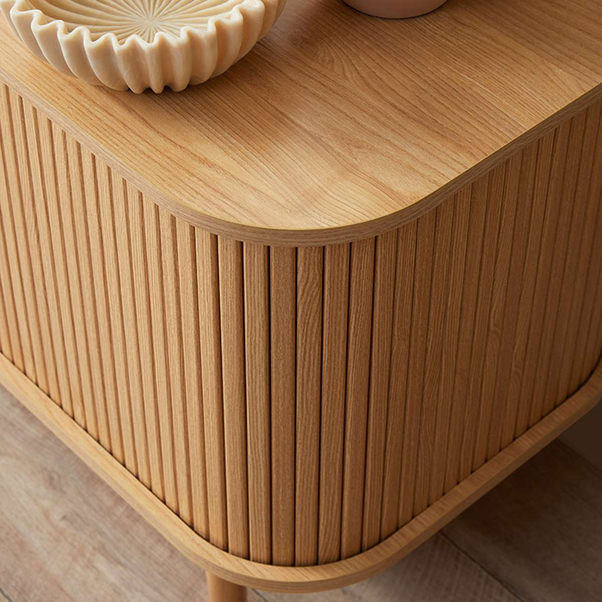 Maeve Entertainment Unit with Open Shelves - Natural - Mocka New Zealand