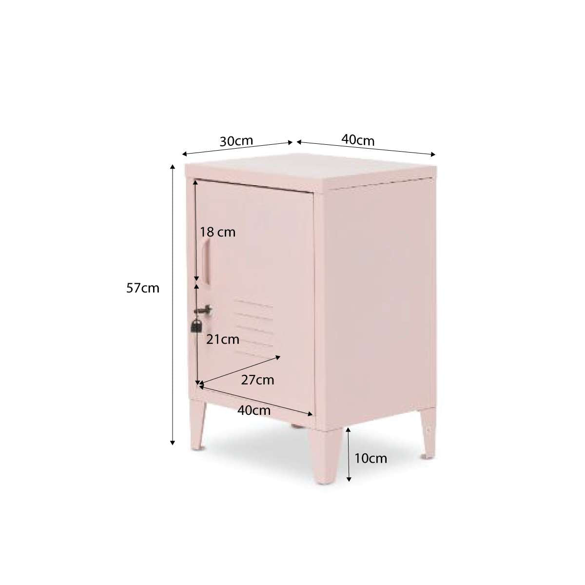 Mocka Original Locker Bedside - Pink - Mocka New Zealand