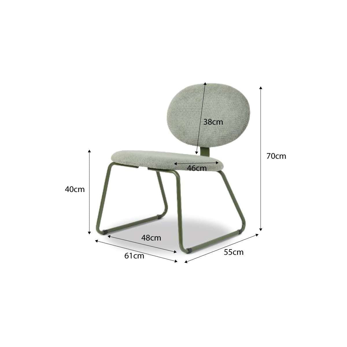Charley Easy Chair - Green/Khaki - Mocka New Zealand