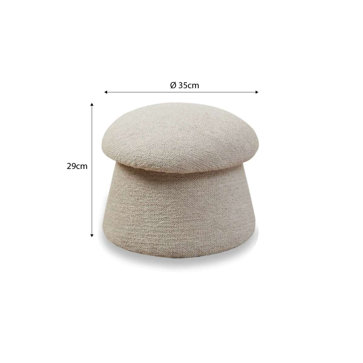 Mini Mushroom Stool - Set Of Two - Natural - Mocka New Zealand