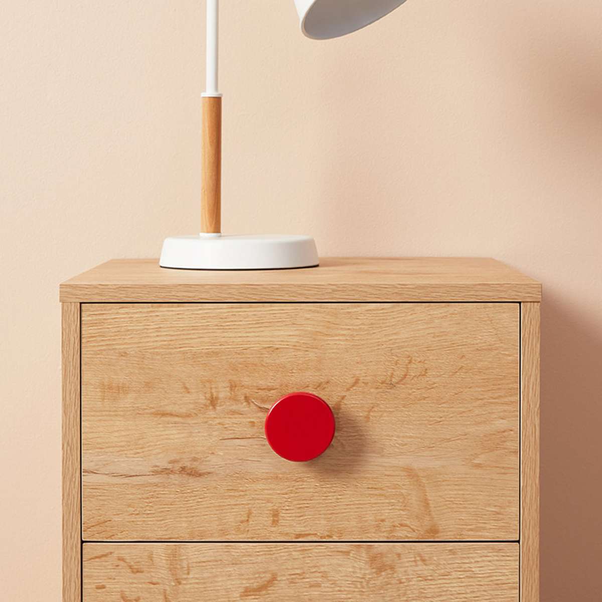 Spotty Bedside Table - Red - Mocka New Zealand