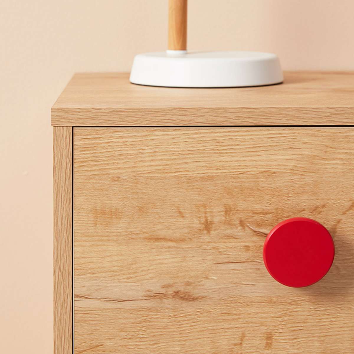 Spotty Bedside Table - Red - Mocka New Zealand
