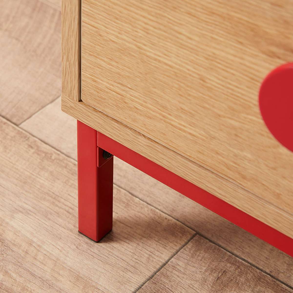 Spotty Bedside Table - Red - Mocka New Zealand