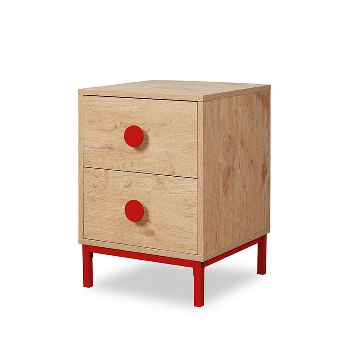Spotty Bedside Table - Red - Mocka New Zealand