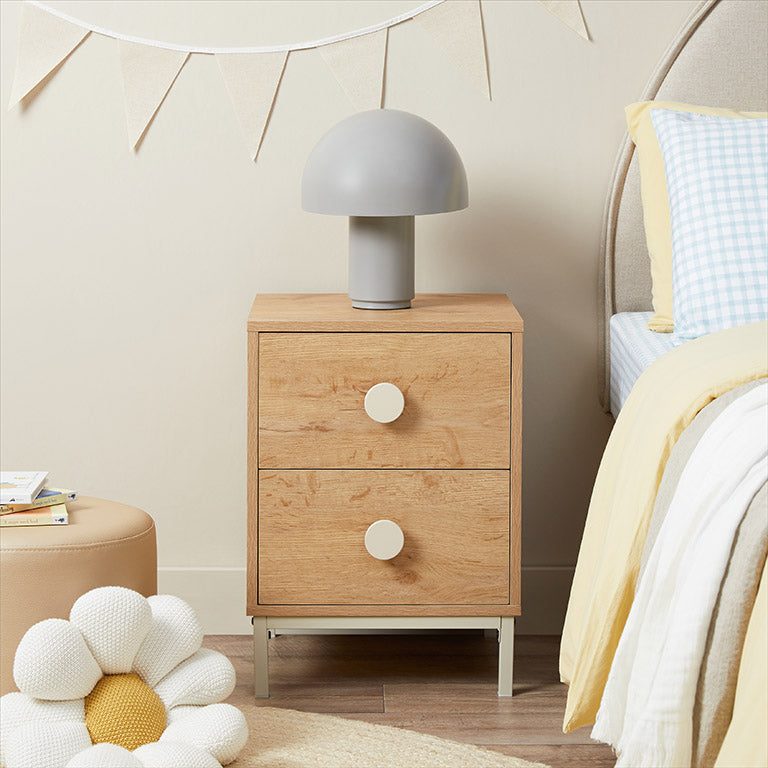 Spotty Bedside Table - Cream - Mocka New Zealand