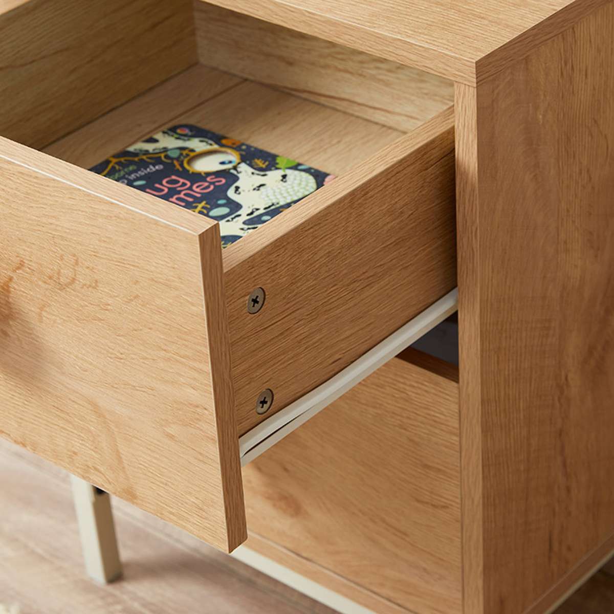 Spotty Bedside Table - Cream - Mocka New Zealand