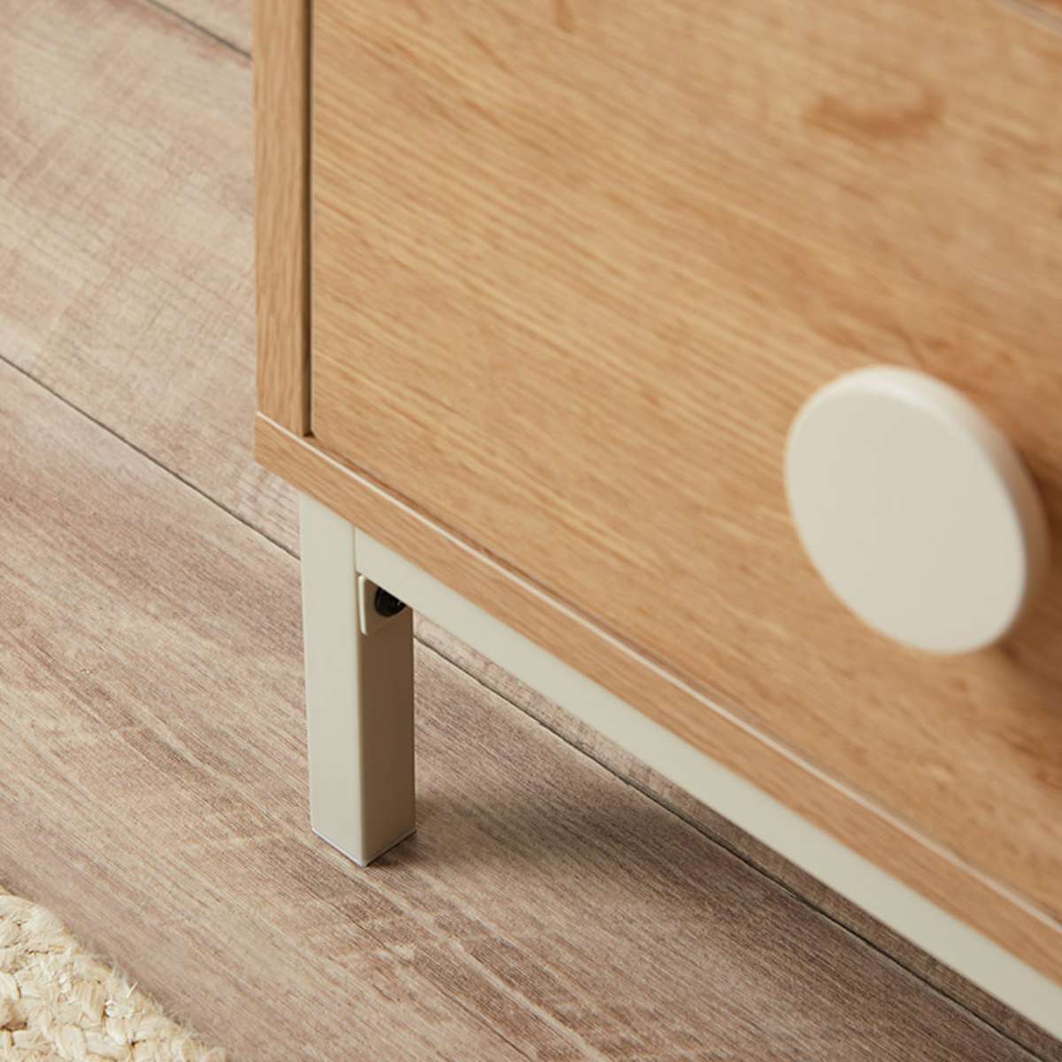 Spotty Bedside Table - Cream - Mocka New Zealand