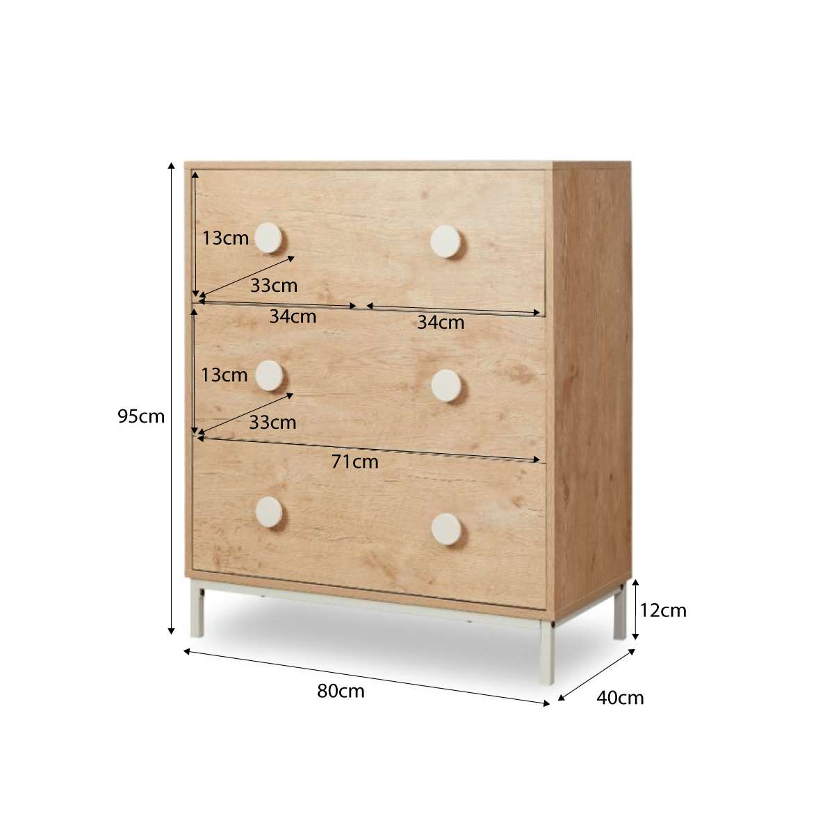 Spotty Tallboy - Cream