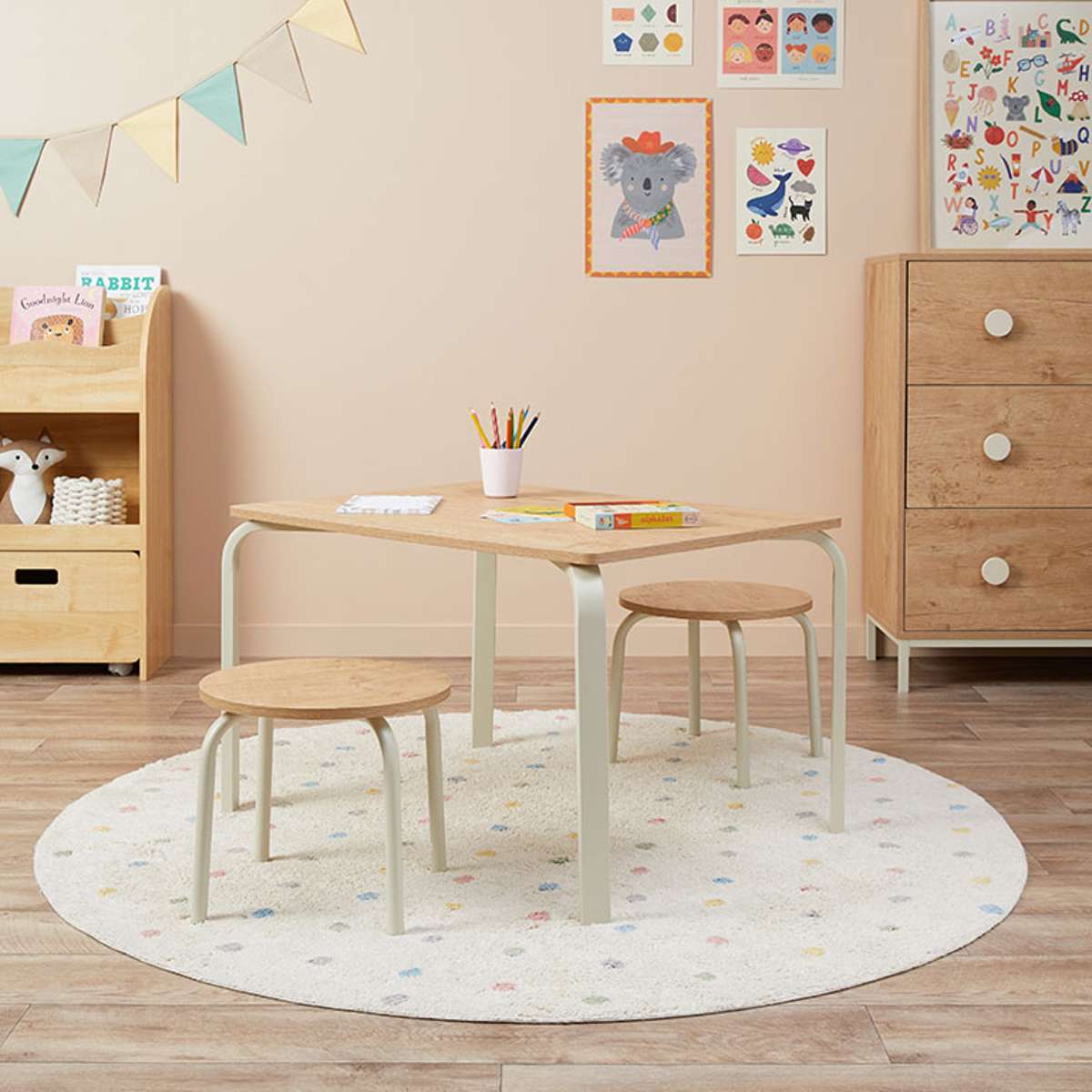 Mini Brixton Cream Four Seater Set - Mocka New Zealand