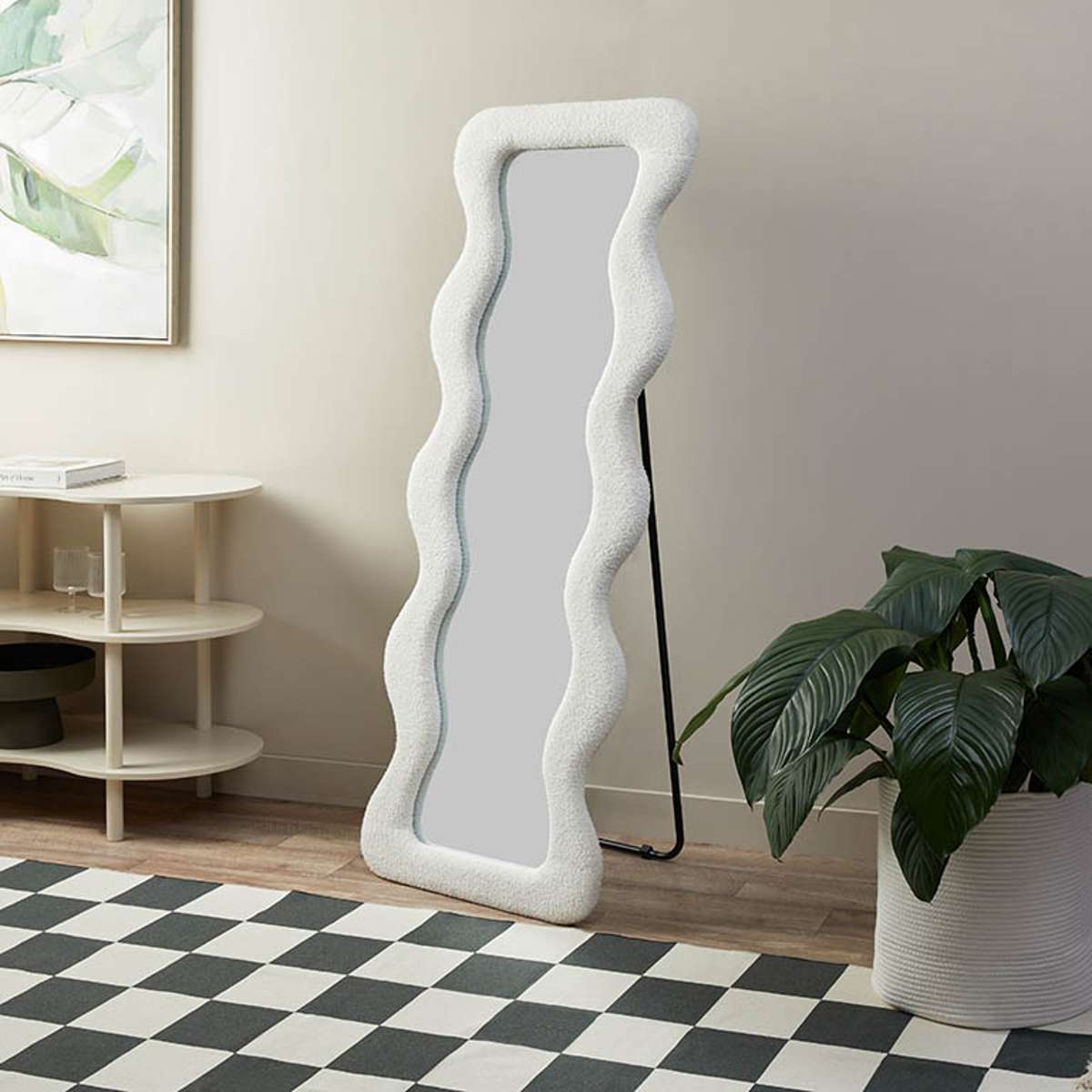 Wiggly Mirror - White Teddy - Mocka New Zealand