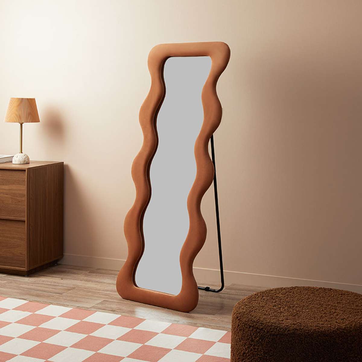 Wiggly Mirror - Rust - Mocka New Zealand