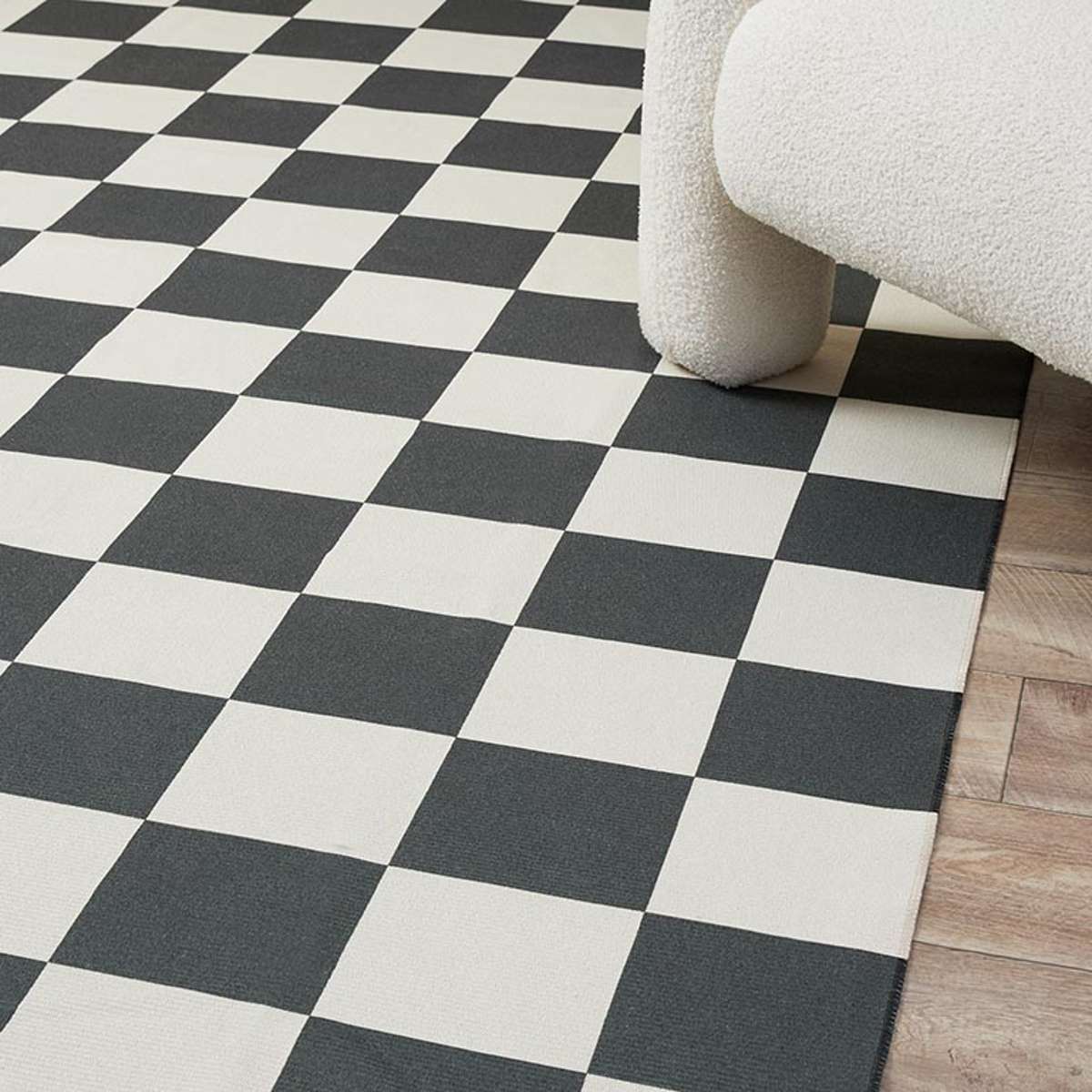 Kobie Checkerboard Rug - Khaki - Mocka New Zealand