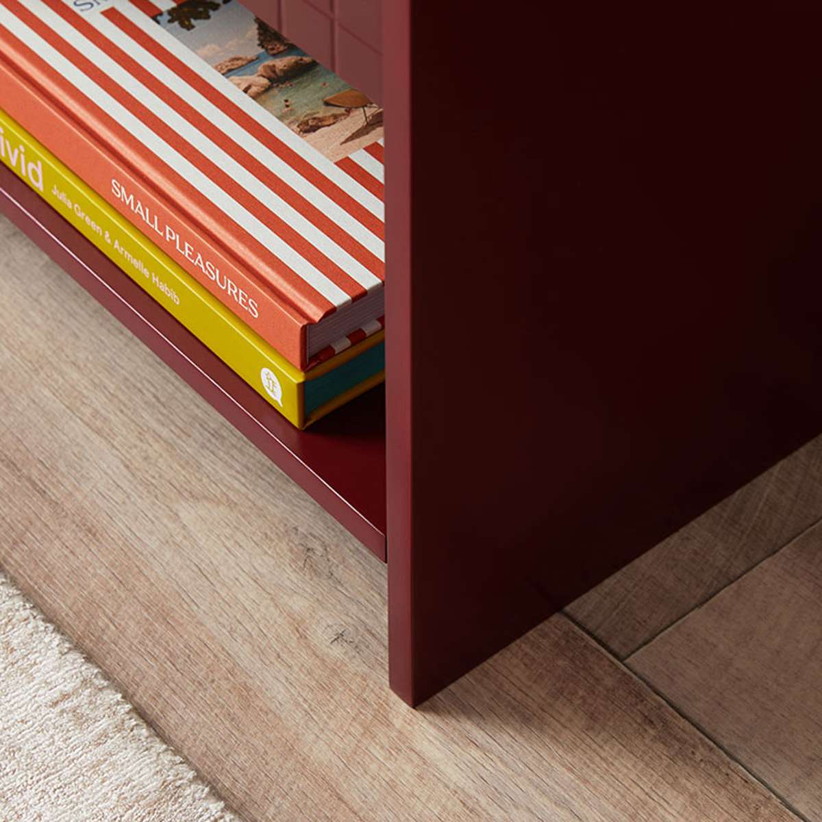 Amos Checkered Bedside Table - Shiraz - Mocka New Zealand