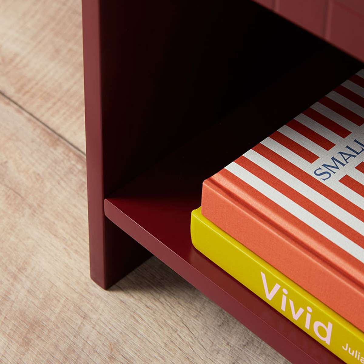 Amos Checkered Bedside Table - Shiraz - Mocka New Zealand