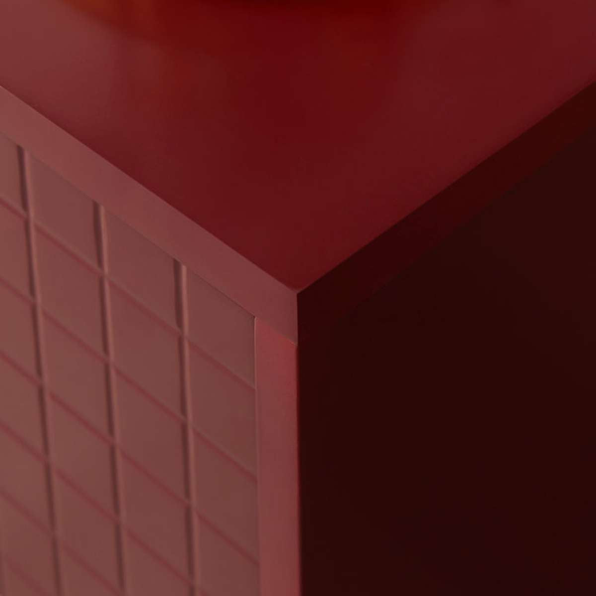 Amos Checkered Bedside Table - Shiraz - Mocka New Zealand