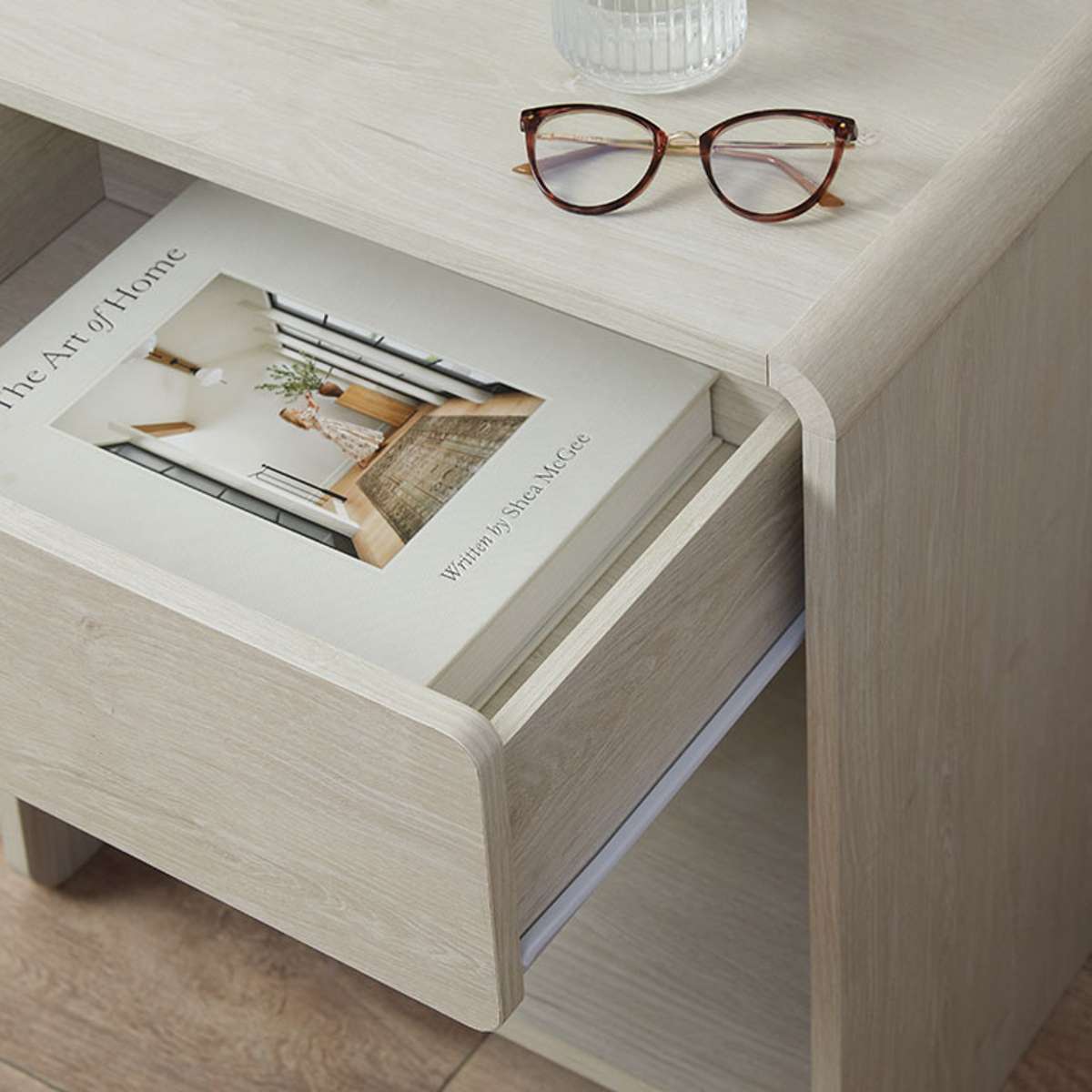 Owen Bedside Table - Cream - Mocka New Zealand