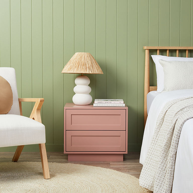Eros Bedside Table - Pink - Mocka New Zealand