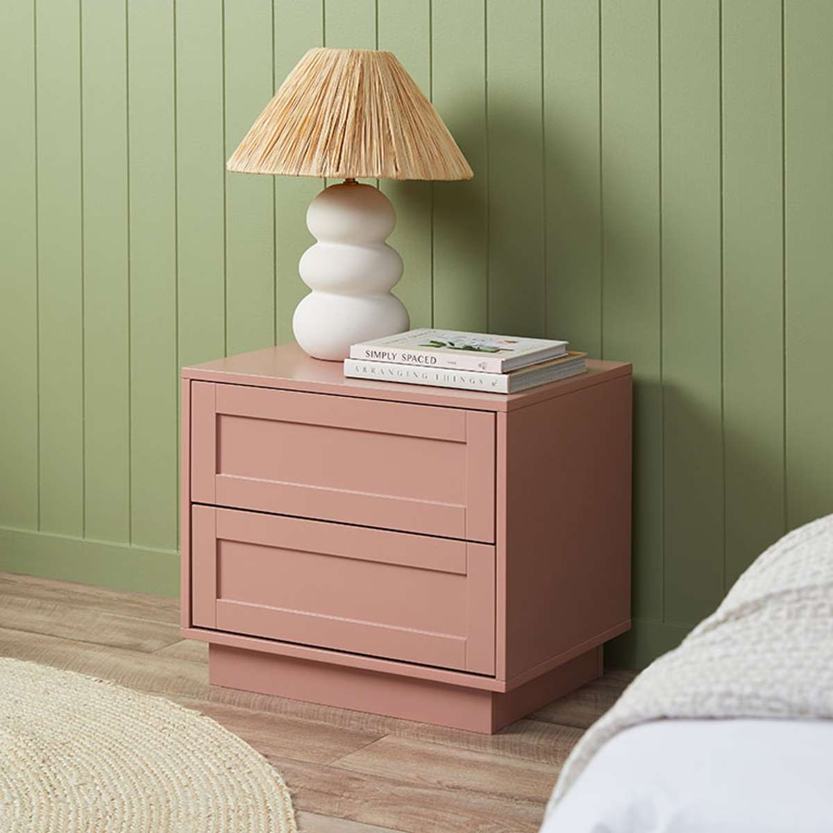 Eros Bedside Table - Pink - Mocka New Zealand